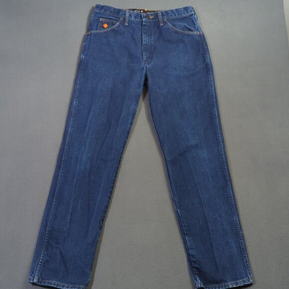 Wrangler FR Jeans Men's 34x34 Blue FR31MWZ Flame Resistant Relaxed Fit Denim - Picture 4 of 12